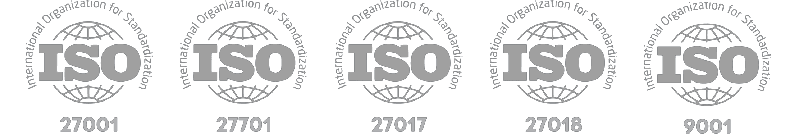 ISO 9001, 27001, 27701, 27017, 27018 certified